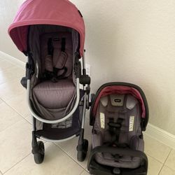  Travel System (Stroller + Car Seat) Pink