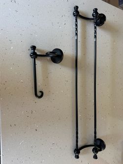 Towel and toilet paper holders