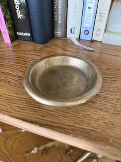 Vintage Small Bras Dish 3” Diameter Decorative Catch All