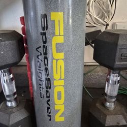 Bowflex 552 Adjustable Dumbbells w/ Stand – Like New”