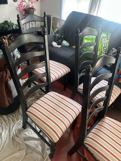 4 wood chairs