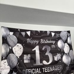 13th Birthday Banner