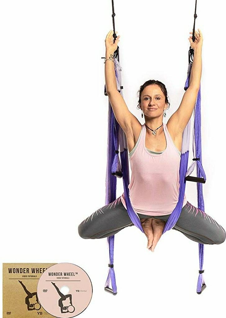 YOGABODY Yoga Trapeze [official] - Yoga Swing/Sling/Inversion Tool, Purple with Free DVD