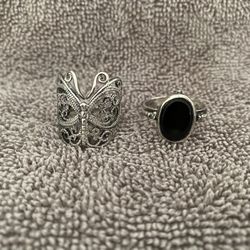 Sterling Silver Rings (two)