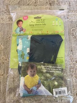 Green Sprouts Snap & Go Long Sleeve Bib