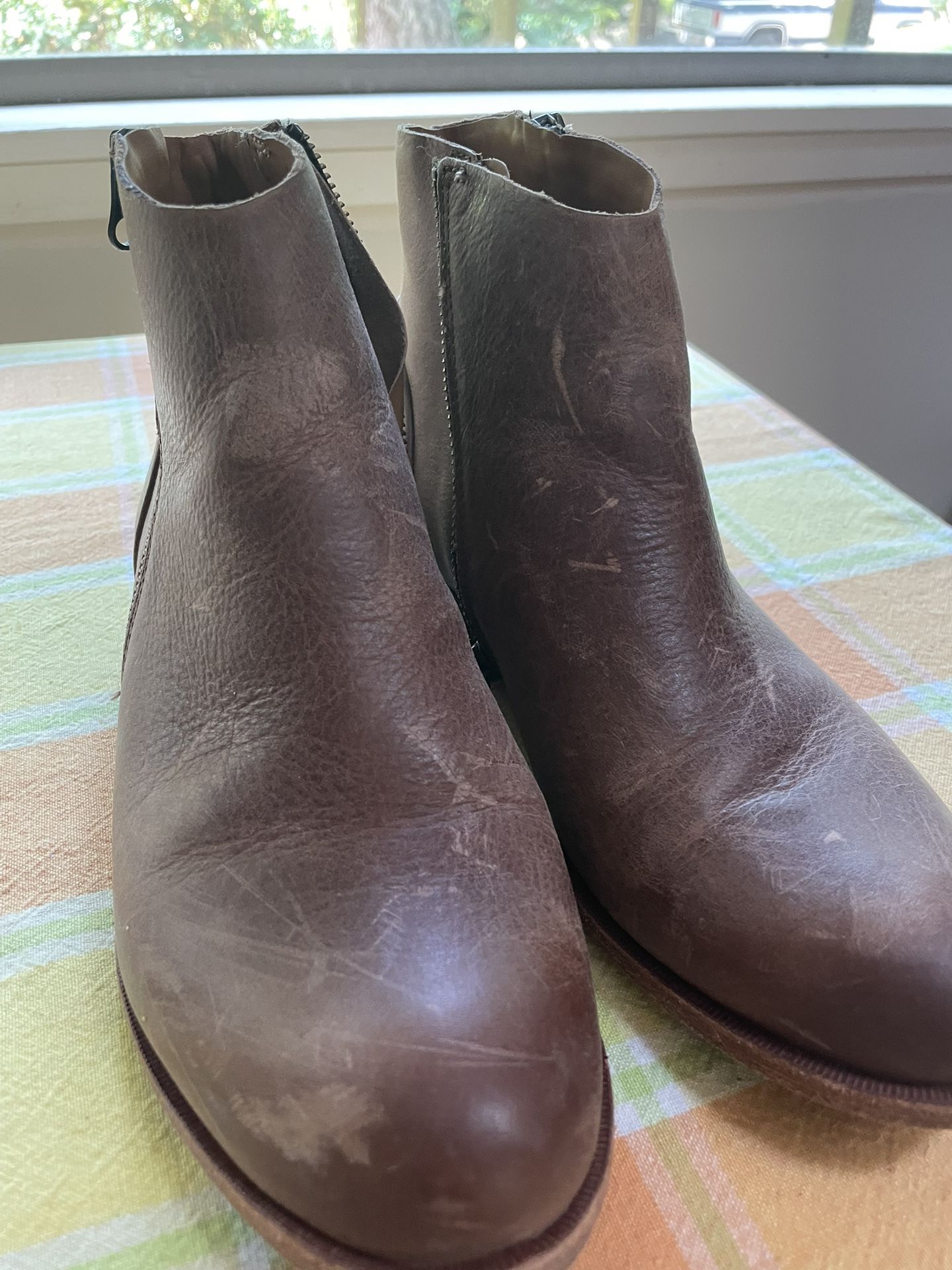 Tan Ankle High Boot Kork-Ease