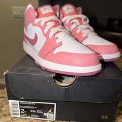 Brand New Pink Jordan 1 Mid (Kids Size 2Y)