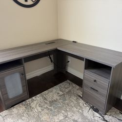 Grey Corner Desk