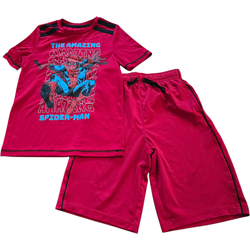 Spiderman Marvel Jumping Beans Boy SZ 8 red 2 piece matching short set