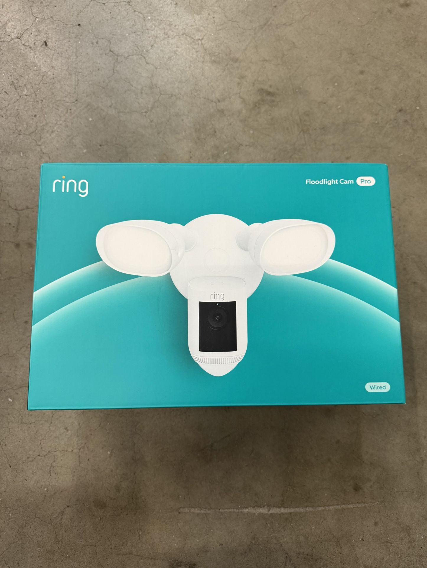 Ring Floodlight Cam Wired Pro, Home or business security, Retinal 2K Video, Color Night Vision and Two-Way Talk with Audio+, White