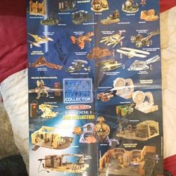 Star Wars Galaxy Collector Micro Machines Episode 1 1999 Collection Poster Front And Back
