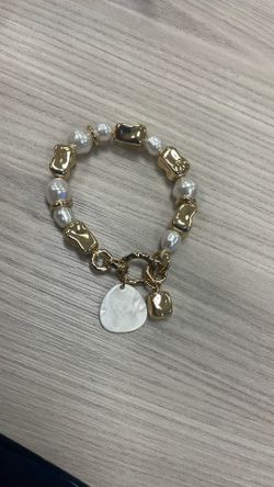 Golden Beads With Purl Bracelet 