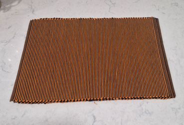 Orange and black Placemats, 4 count