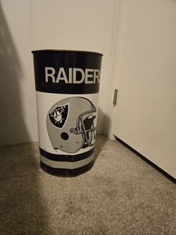 Raiders trash can