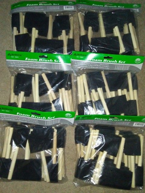 24 Ct. Foam Brush Set! $3.00 a pk. Brand New!Â