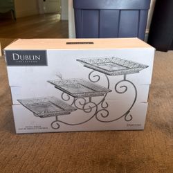 Dublin Crystal Three Tiered Server Tray 