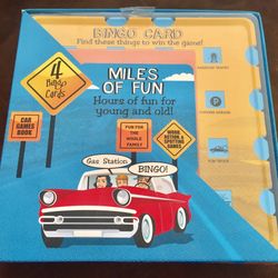 Travel Miles of Fun Car Bingo Variety Games, Includes 4 Bingo Game Cards & Book of Car Games