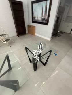 2 Glass Tables 3x3ft and 2x2feet