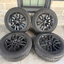 20’ Denali Yukon Black AT4 Tahoe Suburban Silverado Wheels Tires GM