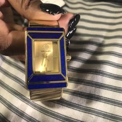 Tory Burch Limited Edition Lapis Gold Tone/cuff 