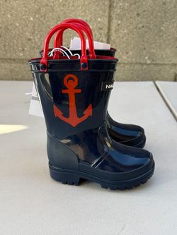 Nautica anchor rain boots toddler size 5c and 6c
