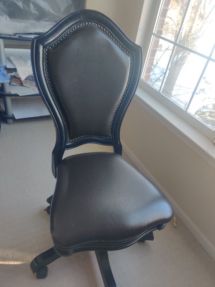Elegant Black Swivel Rocking Office Chair