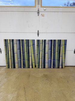 Bamboo canvas art