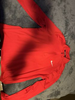 Nike red running top