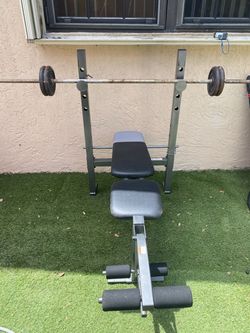 Gold's Gym XR 6.1 Multi-Position Weight Bench with Barbell & Weights - Local Delivery for a Fee - See My Items