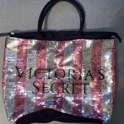 VICTORIA SECRET XL Extreme Bling Sequined Carry All Bag