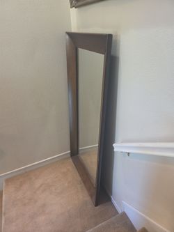 Large wooden mirror