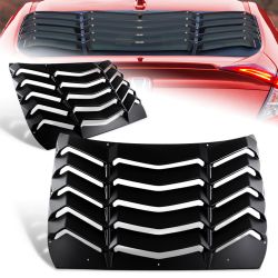 For 2016 2017 2018 2019 2020 2021 Honda Civic Sedan/4DR ABS Rear Window Louvers Cover Sun Shade -(	 2-DWV-7902BK