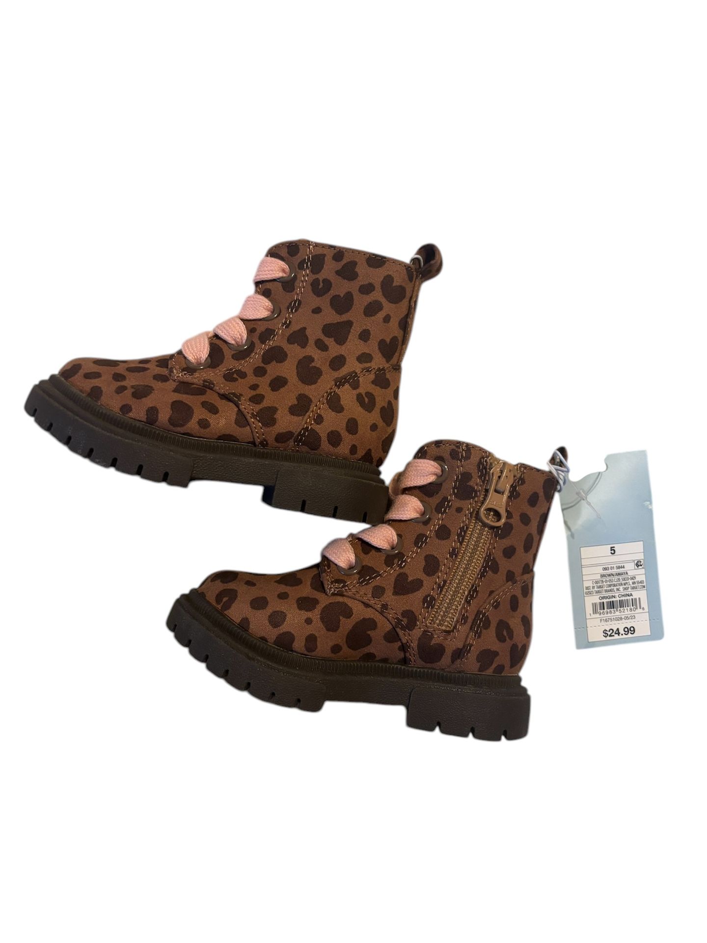 Girls Cat & Jack Animal Print Boots- NWT