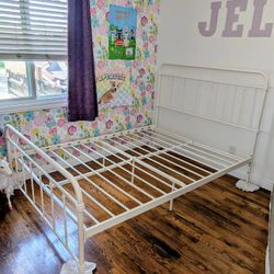 White Platform Bed - Full Size