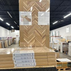 Chevron Butcher Block Counter Top