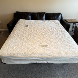 Dark Brown Sleeper Sofa w/ Inflatable Mattress