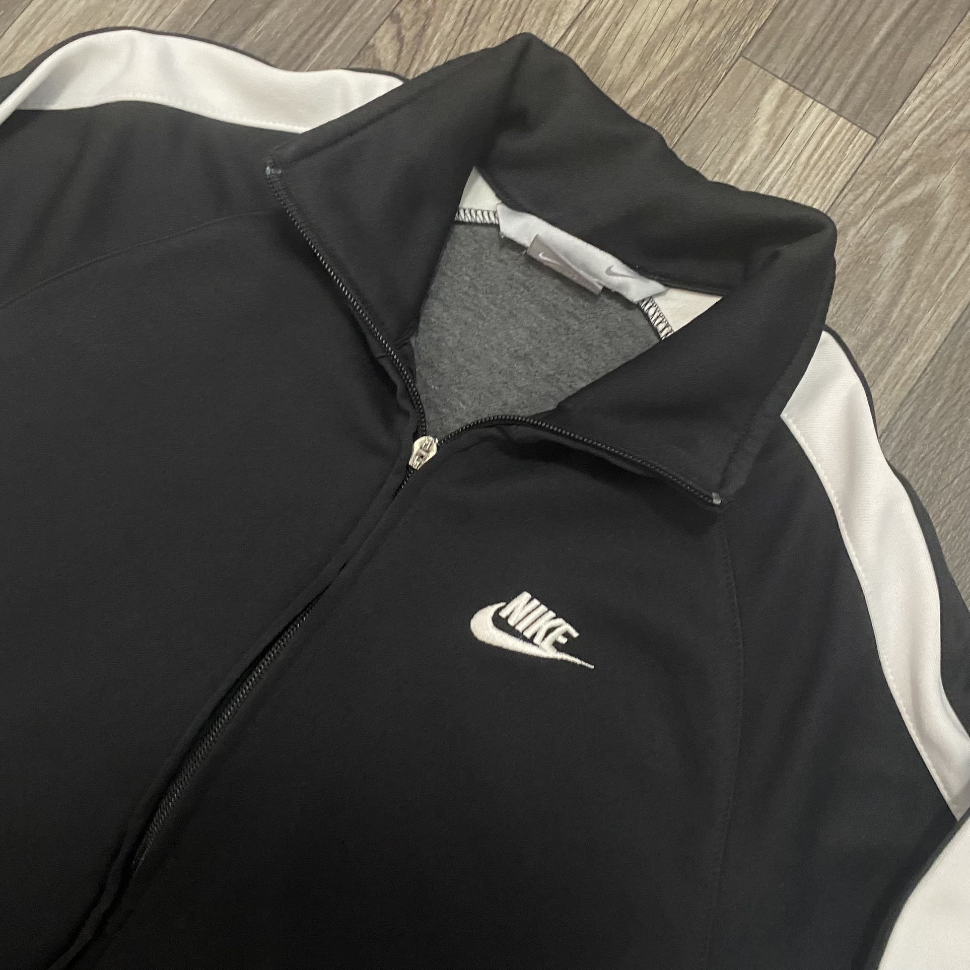 y2k 2000s Black/White Nike Full Zip Sweatshirt