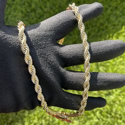 18K Gold filled rope chain 