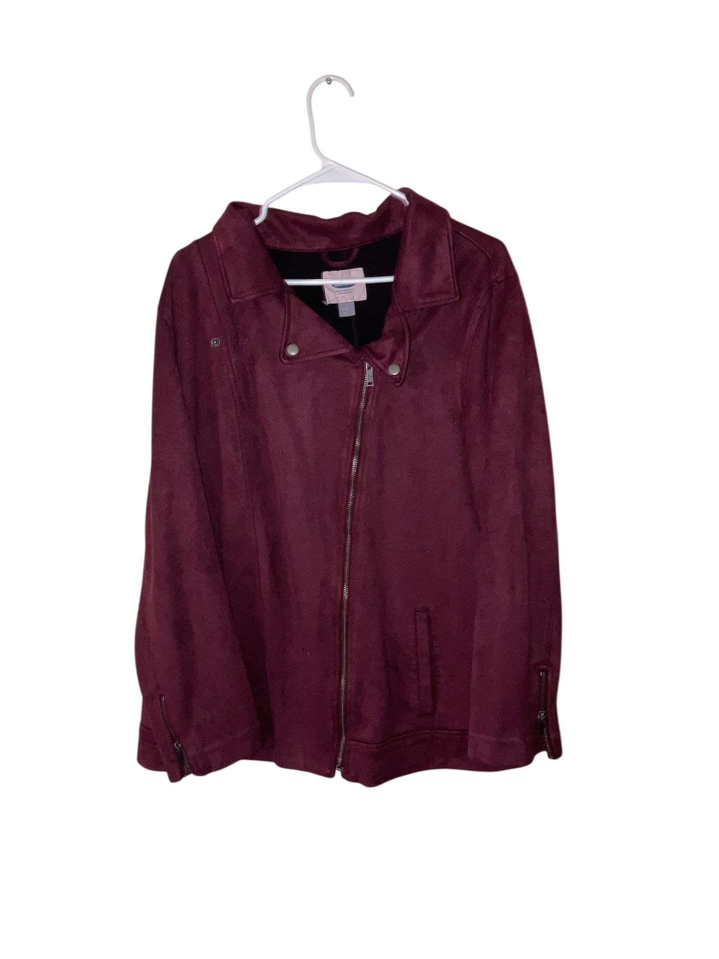 Burgundy Zip Up Jacket