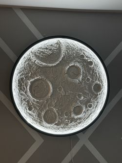 35” Diameter 3D MOON WALL DECORATION