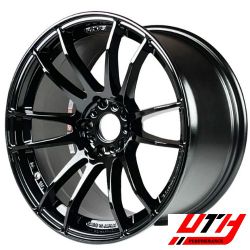 RAYS GRAMLIGHTS 57XR 18x9.5 +38 5x114 SUBARU WRX STI GRB WHEELS GLOSSY BLACK