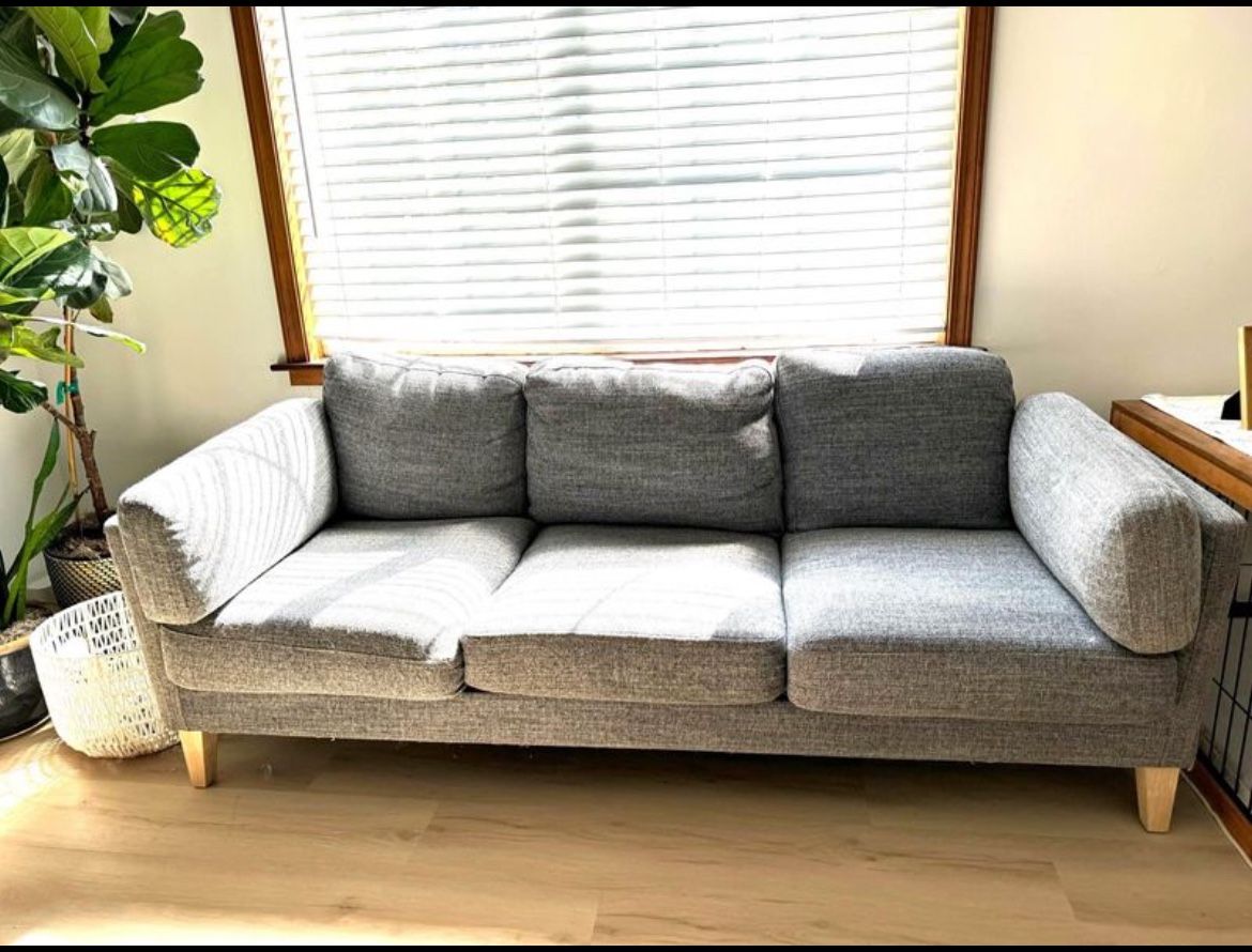 Noelle Graphite Woven Sofa (Read description)