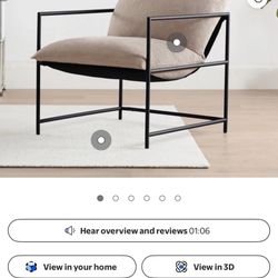 Mainstays Metal Framed Sling Accent Chair, Oatmeal