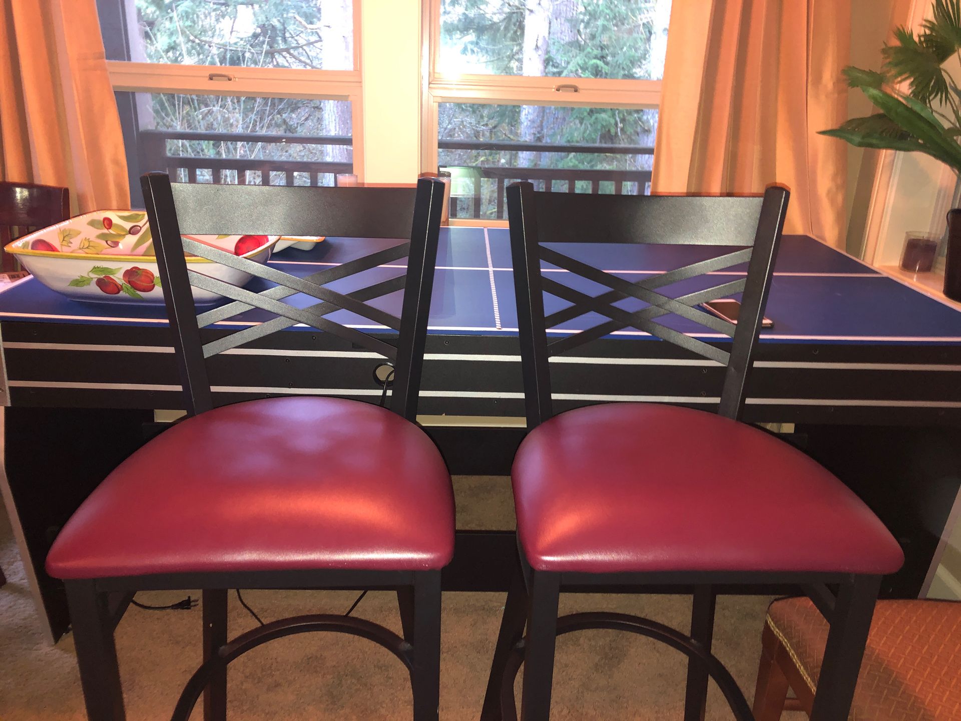 Beautiful and elegant brand new leather bar stools.