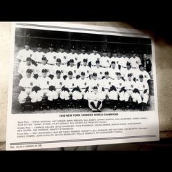 1943 Yankees Team Picture. $10 