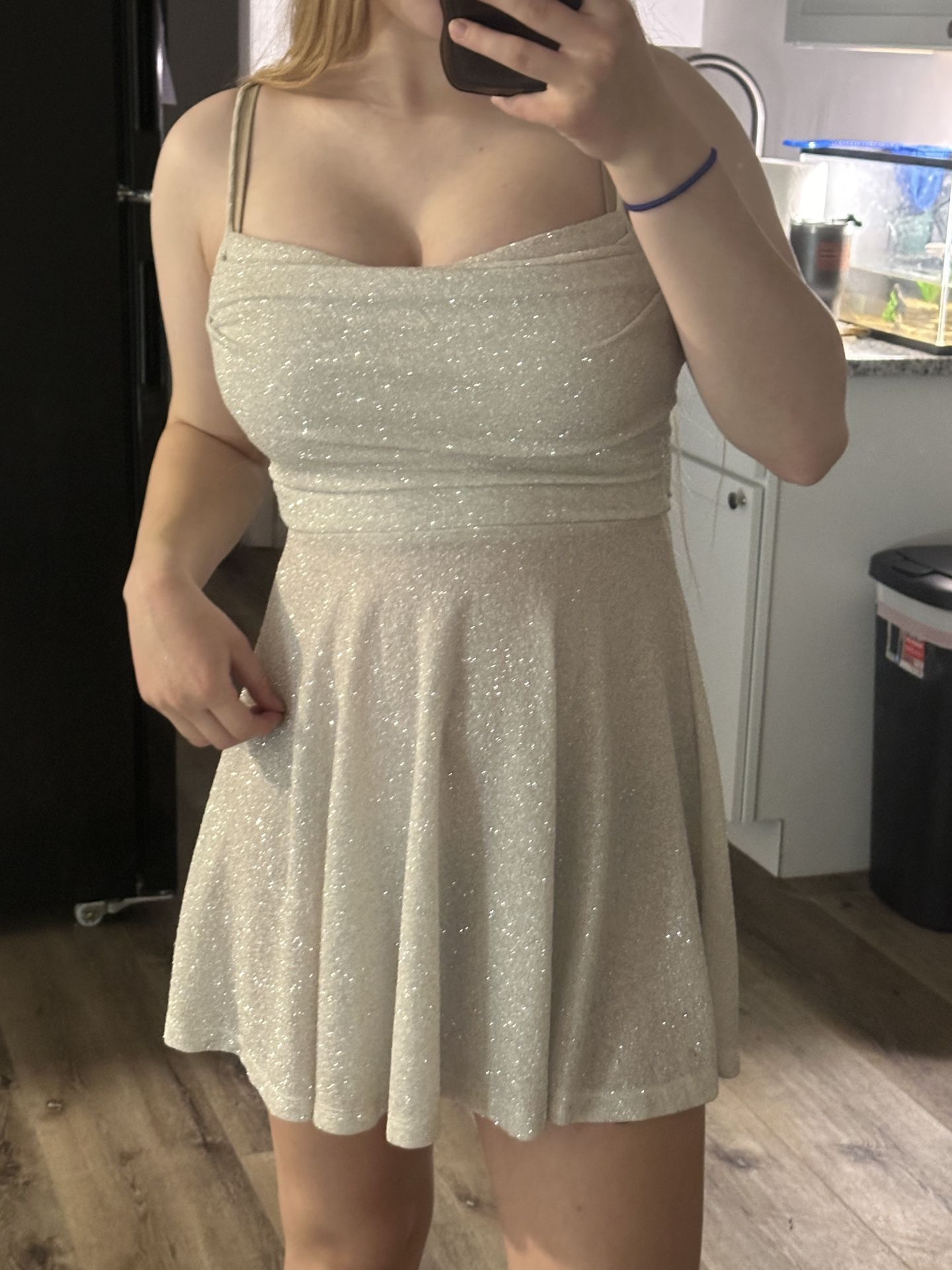 Small White/Sliver Dress From Windsor