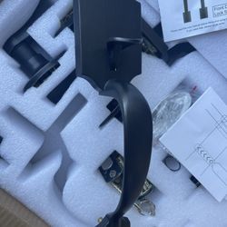 Double FRONT DOOR Handlesets Keyed Rubbed Bronze NEW 