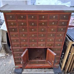 46 Drawer Chinese Asian Apothecary Medicine Drawer. Vintage 
