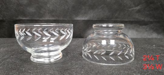 Vintage Glass Salt Cellars (2) 