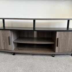 TV Stand For 50” TV with Huge storage In French Oak Color (Actual Price Is $167)
